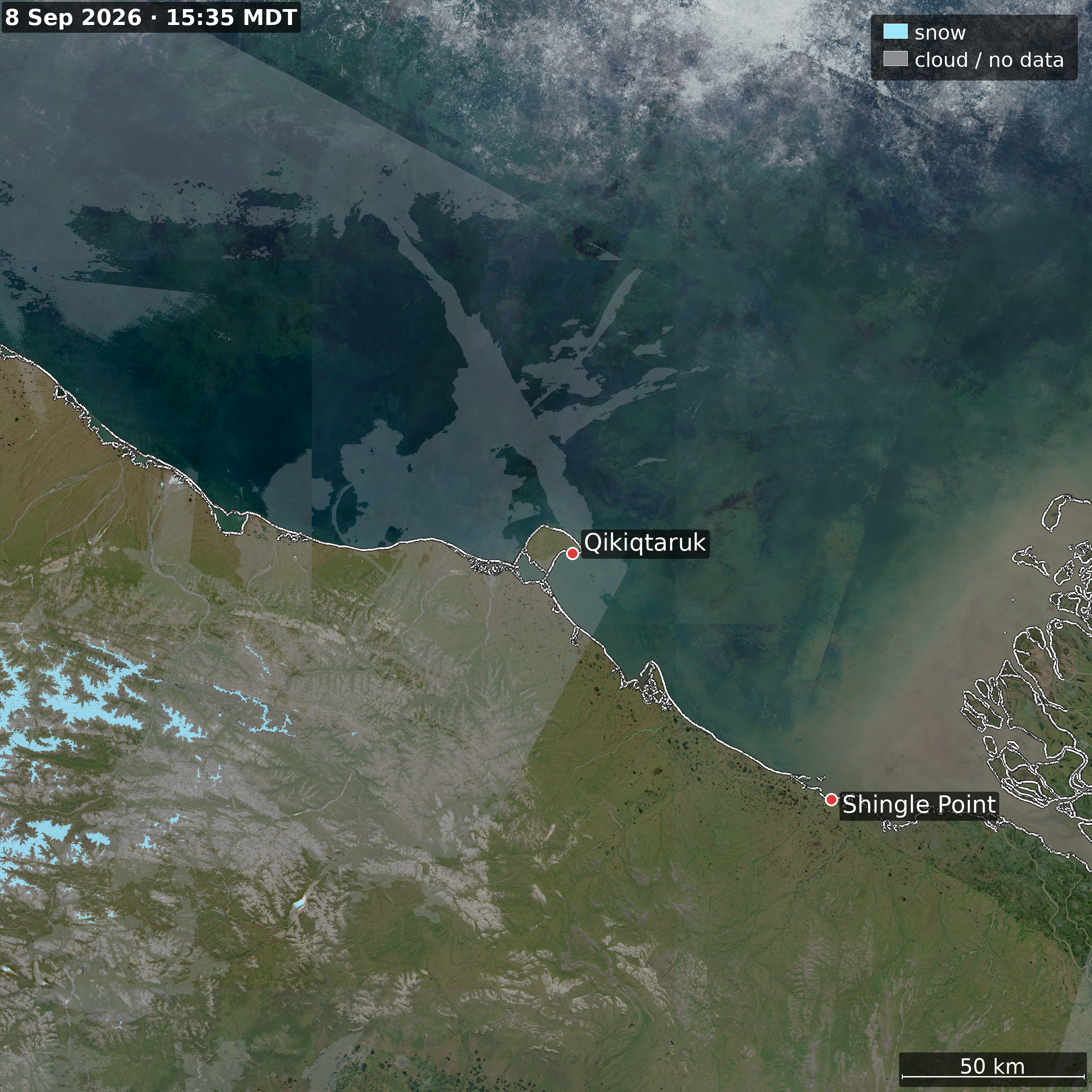 Snow cover 150 km frame